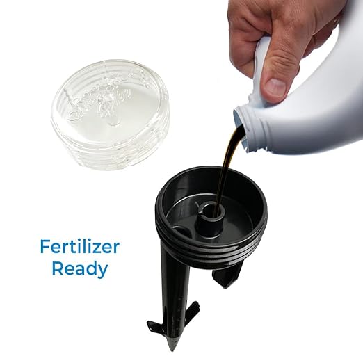 Spike 4-Pack - Deep Underground Dripper, Tree & Plant Root Watering Drip Irrigation & Fertilizer Stake (1/2" Female NPT Compatible with All Connectors, Water Hose, Drip & PVC)