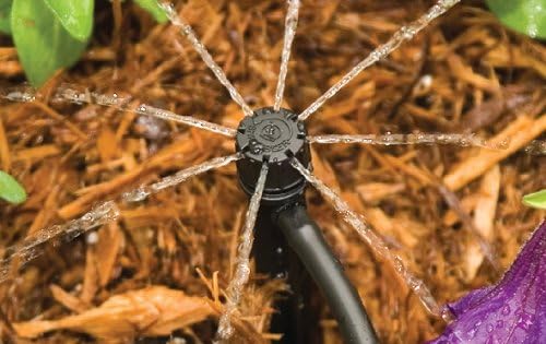 Rain Bird MBF4PKS Drip Irrigation Micro-Bubbler on Stake, 360° Full Circle Pattern, 0 - 3' Spray Distance, 4-Pack