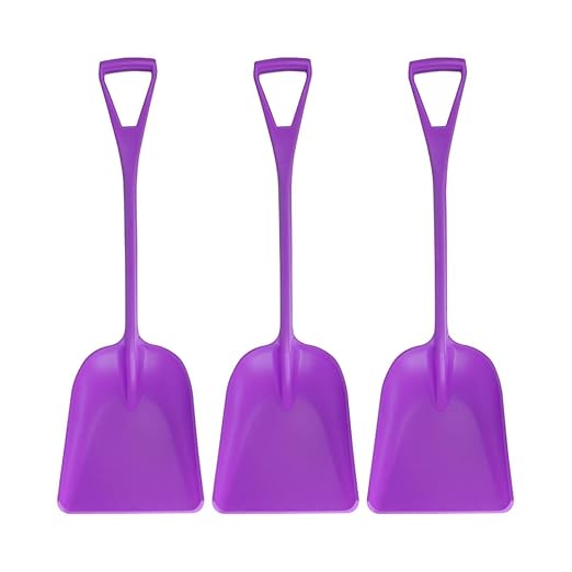SPARTA 41077EC68 Plastic Sanitary Shovel, Food Safe Plastic Shovel For Commerical Kitchens, 14 Inches, Purple, (Pack of 3)