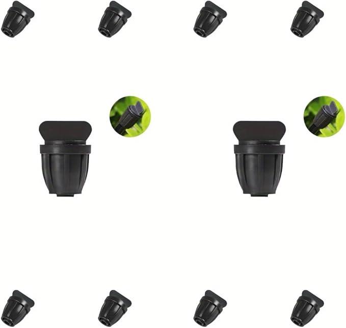 10PCS 5/16Inch Drip Irrigation Fittings 5/16"ID Tubing-10 Pack 5/16" Drip Irrigation End Plugs (BLACK)