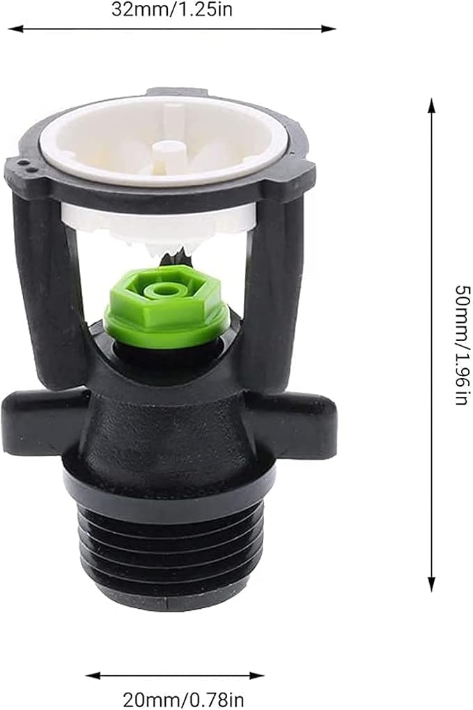 Micro Drip Irrigation, 1/2" External Thread Rotating Sprinklers Mini Wobbler Irrigation Water Spray Sprinkler Farm 360 Degree Rotary Watering Nozzles.(5 pcs)