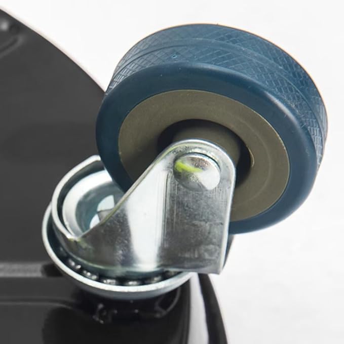 ARTLINE 10" Round Plant Stand with Lockable Wheels, 160lbs Heavy Duty for Indoor Outdoor, Large Rolling Dolly Planter Caddy on Casters to Carry Potted Flower Pot, Round Metal Tray NO Holes, 2 Pack