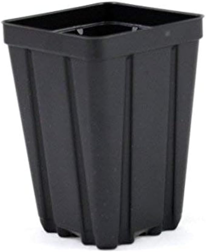 Grower's Solution Square Greenhouse Pots 3.5 inch x 5 inch- Black - Plastic - Deep - Qty 50