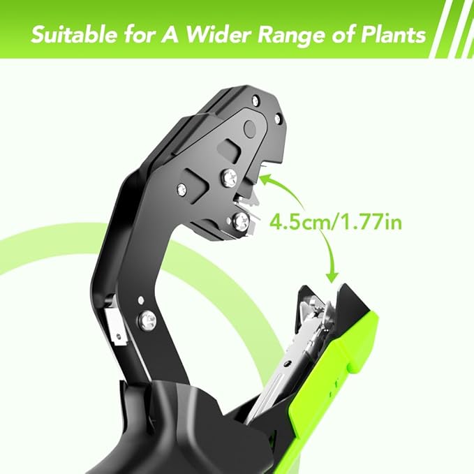 Plant Tying Machine, Lightweight Plant Tape Gun to Tie Up Vine, Plant Tying Tape Tool for Gardeners Farmers, Garden Tape Gun with 10000pcs Staples, 20 Rolls Tape, 1 SK5 Blade, 1 Gloves (Green)