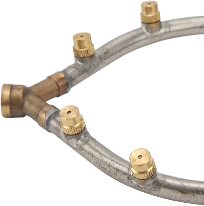 Multifunctional Annular Nozzle, G3/8 Female Thread Multi Head Ring Shaped Atomizing Nozzle, Rotating Nozzle for Garden Agricultural Irrigation(10 Heads Heart Shape)