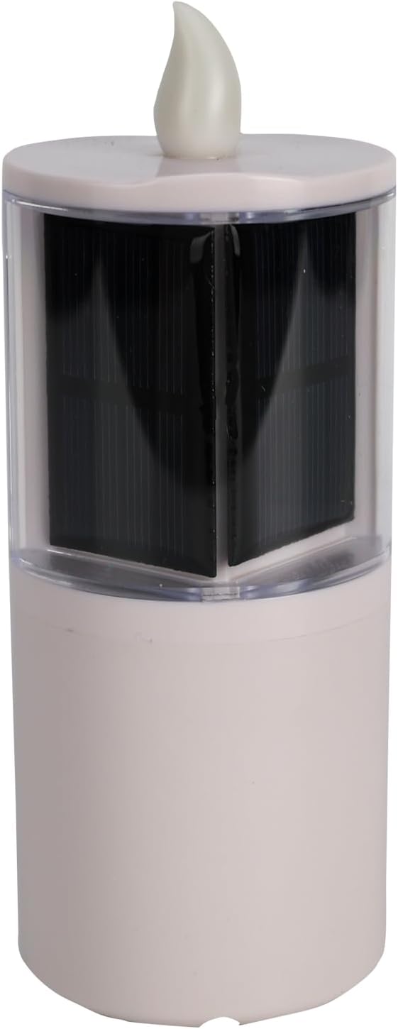 Solar Candles Outdoor Waterproof, Solar Candles for Cemetery, 2.5"x6.5",Dusk to DAW,for Cemetery Grave Garden Patio Yard Lawn Decoration (Set of 4)