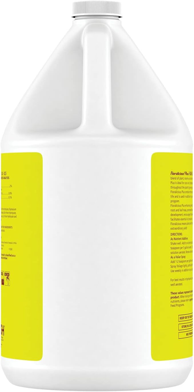 General Hydroponics Floralicious Plus, Vitality Plant Food, 2-0.8-0.5, 1 gal.
