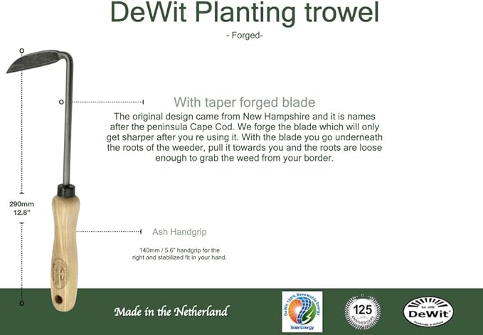 DeWit Right Hand Cape Cod Weeder with Short Handle