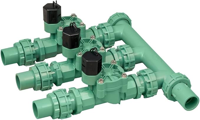 Orbit 91207 3-Valve Preassembled Manifold, Poly Pipe