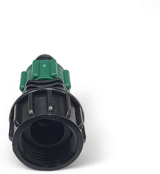 USA MADE - 5 PACK Premium Drip Tape Irrigation Tubing FEMALE HOSE SWIVEL (5/8" - .625" - .645") Universal Perma-Loc Connector Barbed Locking Fitting - Fits All Brands 16mm Drip Tape AG Tubing