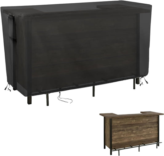 Kingling Outdoor Table Cover for Bar Table, 72 Inch Waterproof Patio Bar Cover for Outdoor Prep Table - 72''L x 29''W x 44''H