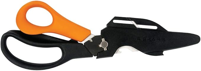 Fiskars Garden Scissors, 7-in-1 Garden Shears Multi-Tool with Sheath, Great for Plant Trimming, Cutting Nursery Pots, Bags, and Wire