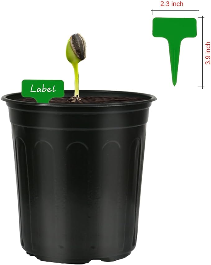 60-Packs 1 Gallon-M Flexible Plastic Plant Nursery Pots, Thickened Soft Seed Starting Container for Seedlings, Vegetables, Succulents and Cuttings