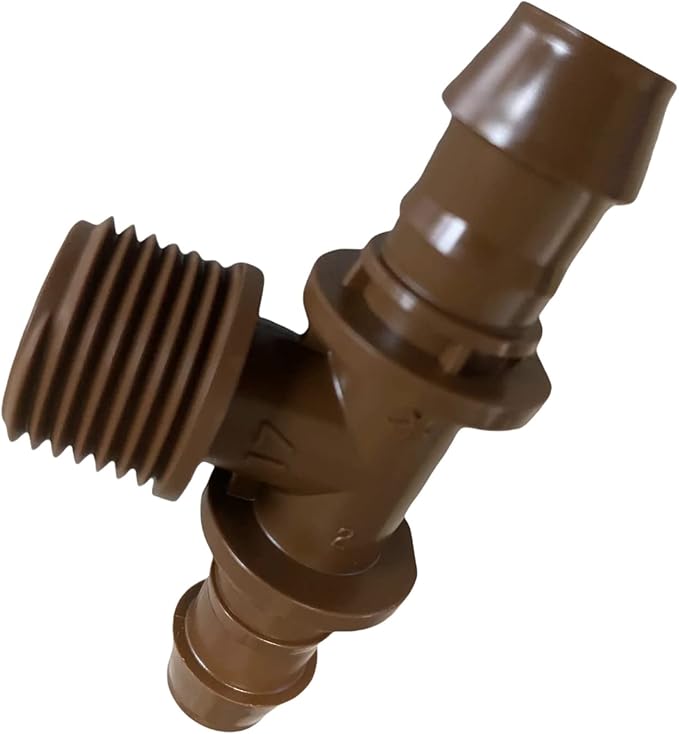 Rainbird XFFTMA050 Drip Irrigation Tee Adapter - (25 Pack) - 1/2" MPT x 17mm Barbed Connector for XF Series Tubing