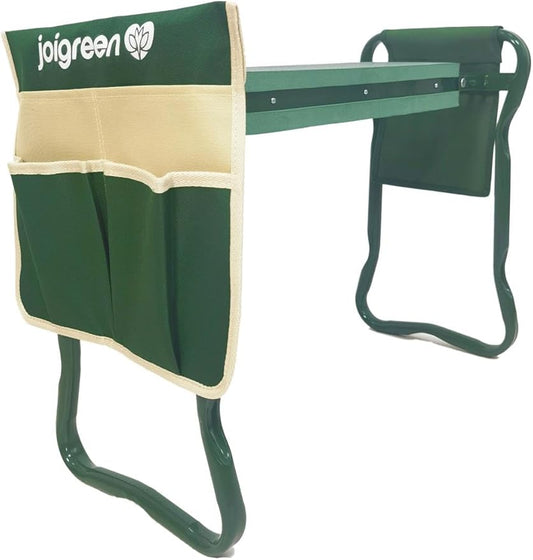 Garden Kneeler and Seat Garden Bench Garden Stools Foldable Stool with Tool Bag Pouch EVA Foam Pad Outdoor Portable Kneeler Gardening Gifts for Women Men, Large 21.65"x10.62"x18.89", Green