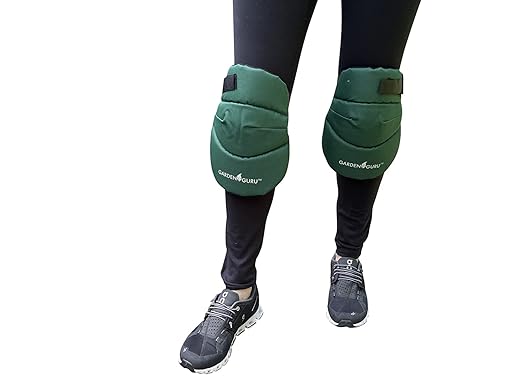 GARDEN GURU Cushioned Gardening Knee Pads with Adjustable Straps - Soft Inner Liner, Ultra Comfort Padding, Garden Kneelers for Yard Work, Cleaning, Household Chores, Roofing, and More (2 Pack)