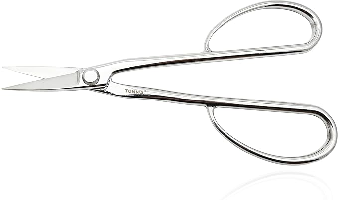 Satsuki Bonsai Scissors [Made in Japan] Professional 8.5 inch Garden Bonsai Tools Japanese Stainless Steel Hasami Pruning Scissors with Micro Serrated, Mirror Polishing Process