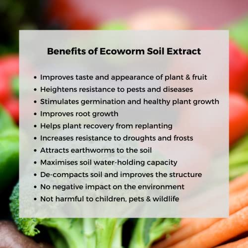 Ecoworm Soil Extract Concentrate - Organic Vermicompost Fertilizer for Fruits & Vegetables - 35 fl oz (Makes 53 gallons)