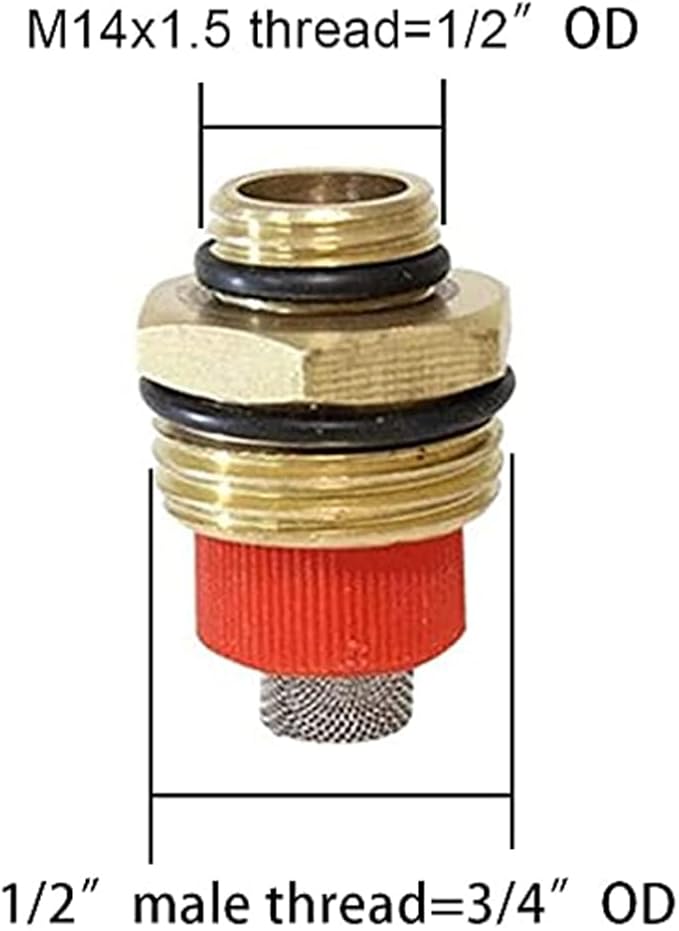 Joywayus Brass Misting Spray Nozzle 3/4" GHT Male 3-Holes Garden Sprinklers Irrigation Connector Water Sprinklers Mister Heads Fitting with Filter Mesh (Pack of 2)