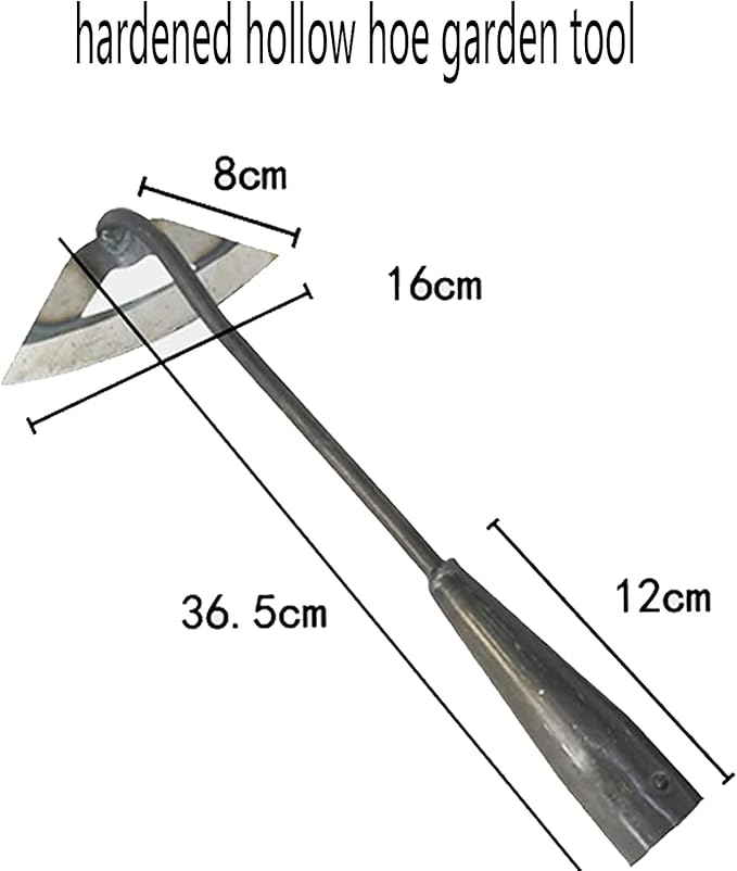 All-Steel Hardened Hollow Hoe,Garden Hoes for Weeding,Hollow Hoe for Gardening,Hoe Garden Tool,Garden Hoe for Backyard Weeding, Loosening, Farm Planting