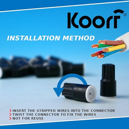 UL LISTED Waterproof Wire Nuts Outdoor LARGE 50/Box Waterproof Wire Connectors Landscape Wire Connector Electrical Nuts Caps for Sprinkler LED Light Irrigation Valves (50, 1.37 x 0.66 Inch)