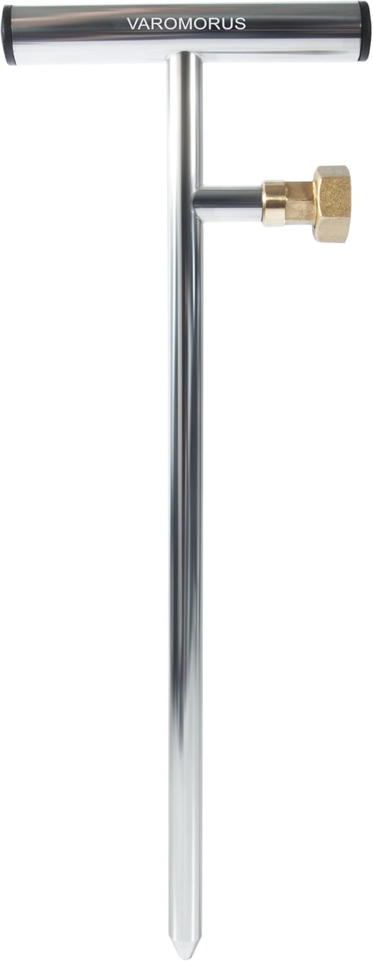 Varomorus Stainless Steel Deep Root Tree Watering Tool Irrigation System Wand T-Handle (T-Style Mini)