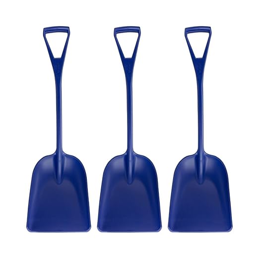 SPARTA 41077EC14 Plastic Sanitary Shovel, Food Safe Plastic Shovel For Commerical Kitchens, 14 Inches, Blue, (Pack of 3)