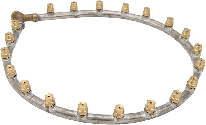 Multifunctional Annular Nozzle, G3/8 Female Thread Multi Head Ring Shaped Atomizing Nozzle, Rotating Nozzle for Garden Agricultural Irrigation(20 heads Heart shape)