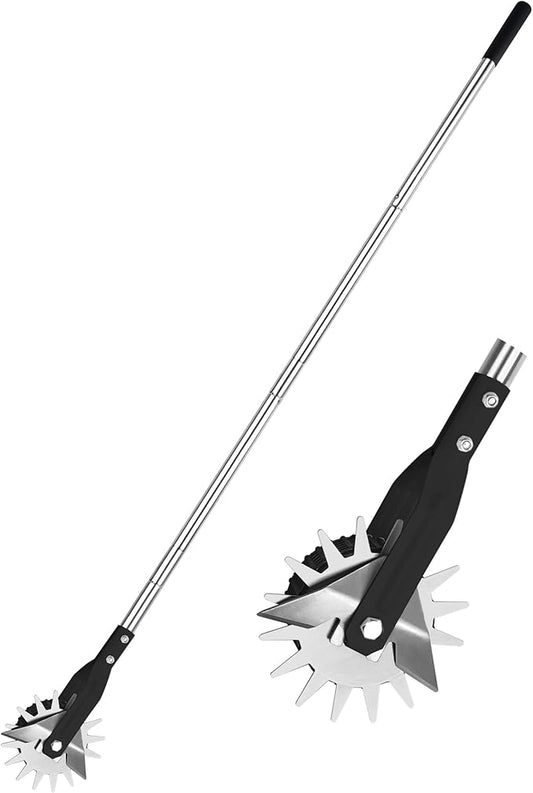 Wheel Rotary Edger, Adjustable Length Lawn Edger, Stainless Steel Edger Lawn Tool, Lawn Tool for Manual Edger, Rotary Edger for Sidewalks, Gardens, Driveways and Flower Bed Edging