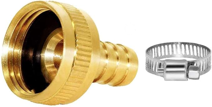 YOUHO 1PCS 3/4" Drip Irrigation Tubing to Faucet/Garden Hose Adapter - Reusable Connector Fittings for Most Rain Bird, Orbit, Dig, Toro 3/4 Tubing x 3/4" GHT Garden Extension Repair Fitting