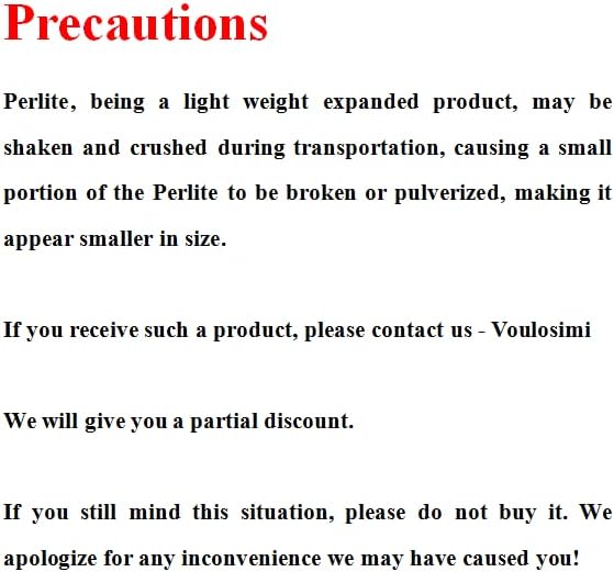 Voulosimi Horticultural Organic Perlite Soil Amendment for Plants and Enhanced Drainage Enhanced,Indoor & Outdoo (15QT, 3/4 inch)