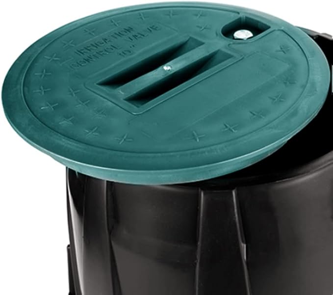 10 inch Valve Box Cover Lid Green Sprinkler Valve Box Lid Replacement for Sprinkler System Irrigation Circular Valve Box Lid