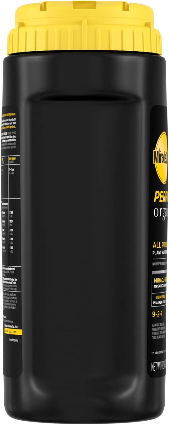 Miracle-Gro Performance Organics All Purpose Plant Nutrition Granules - 2.5 lb., All-Purpose Plant Food for Vegetables, Flowers and Herbs, Feeds up to 240 sq. ft.