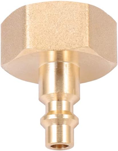 Air Compressor 1/4" Quick Connect Plug To GHT 3/4" Garden Hose Faucet Blow Out Adapter Fitting For Winterize Sprinkler Systems, RV, Camper, Outdoor Plumbing, Garden Hose 2PCS(FEMALE)