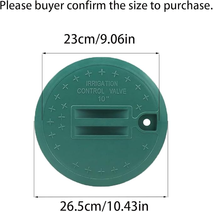 2PCS Sprinkler Valve Cover Irrigation Valve Box Cover Lid for Sprinkler Irrigation System Round Valve Overlapping Covers for Garden Outdoor Lawn Yard Sprinkler(10inch)
