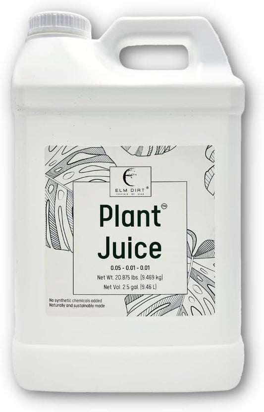 Elm Dirt Plant Juice Organic Fertilizer for All Purpose Plants - Plant Food Indoor House Plants | Liquid Plant Food Outdoor & Indoor Plant Fertilizer for Vegetables, Succulents & Hydroponic 2.5Gallon