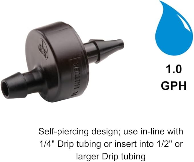 Rain Bird SW10-30PS Drip Irrigation Spot Watering Dripper/Emitter, 1 Gallon Per Hour, 30-Pack