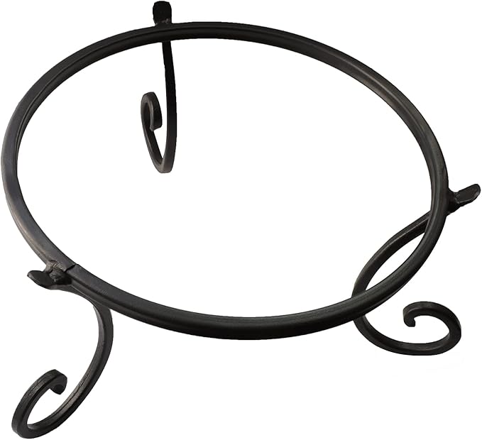 Metal Gazing Ball Stand for 10 or 12 Inch Balls, Low Short Wrought Iron Gazing Globe Display Stand Garden Sphere Holder, Fade and Weather Resistant Outdoor Decoration for Homes, Yards and Gardens