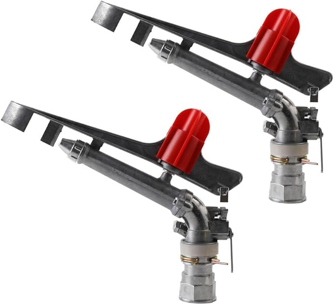 1.5" Agriculture Farm Irrigation Sprinkler Lawn Sprinkler Irrigation Spray Gun Large-Area Watering Spray 360° Rotary Farm Lawn Garden Irrigation, Pack of 2