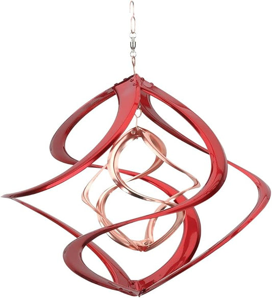 Red Carpet Studios 31092 Cosmix Wind Spinner Double Helix, 14-Inch, Red &Copper