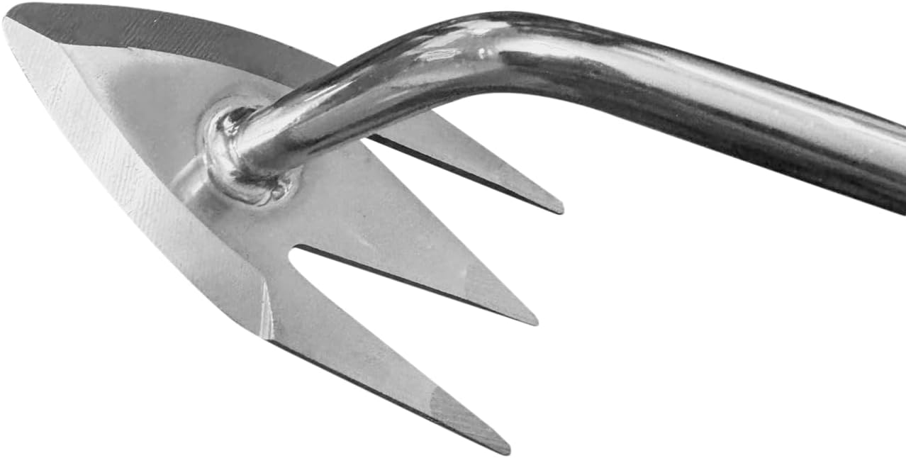 Garden Guru Root Weeder Tool with Ergonomic Handle - Stainless Steel Weed Puller for Planting, Weeding, Flower and Vegetable Care in Lawn Garden Yard | Rust Resistant
