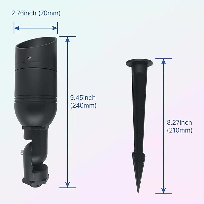 LED Landscape Lights,Ground Light,5W Outdoor Pathway Garden Yard Spotlight,IP65 Waterproof Garden Floodlight,Outdoor Spotlight with Stake,3000K Warm White Spot Lights