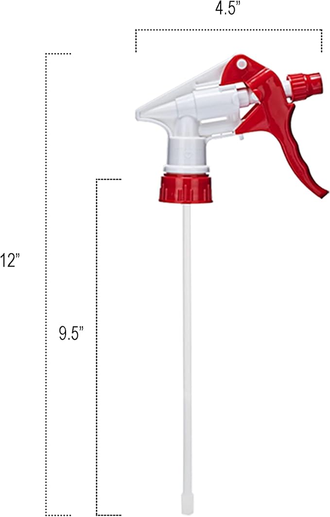 ljdeals 12 Pack Heavy-Duty Trigger Sprayer Replacement Nozzles, Leak-Free, Chemical Resistant, Comfortable Grip, Fit 28-400 16oz/32oz Bottles, Multi-Purpose Tool for Cleaning, Gardening and more…