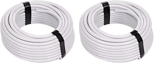 Raindrip 100050100 1/4-Inch Drip Irrigation Supply Tubing, 50-Foot, for Irrigation Drippers, Drip Emitters, and Drip Systems, White Polyethylene (Pack of 2)