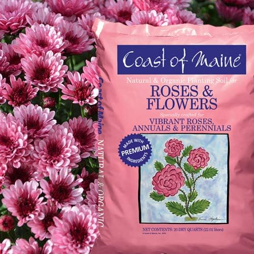 Coast of Maine Roses and Flowers (20qt) Organic and Natural Planting Soil for Roses, Annual and Perennial Flowers