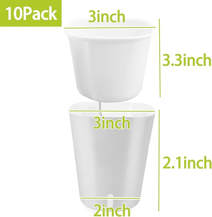 3" Self Watering Pots,10 Sets Self Watering Planter Pots for Indoor Plants with Water Level Indicator and Multiple Vents,Self Watering Planters,Self Watering Plant Pot for House Plants,Flowers,Herbs