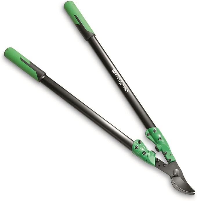 Hooyman Forged Loppers and Ratchet Pruner with Heavy Duty Steel Construction, Ergonomic No-Slip H-Grip Handles, and Blade Lock for Gardening, Land Management, Yard Work, Trimming, Pruning, and Outdoor