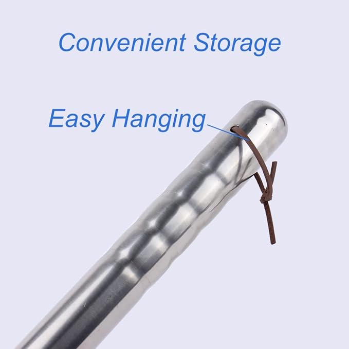 LUBAN Stainless Steel Garden Hoe Pick 15-inch Length Lightweight Weather Resistant Metal Multipurpose Hand Tool for Gardening Cultivator Weeding Seeding Turning Soil