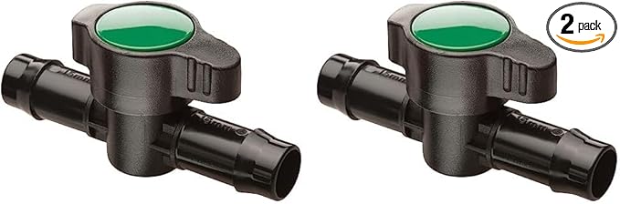 Rain Bird BVAL50-1S Drip Irrigation 1/2" Barbed Valve, Male x Male (Pack of 2)
