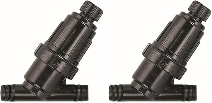Orbit 67736 3/4" MPT Drip Irrigation Drip Y-Filter, Black (Pack of 2)